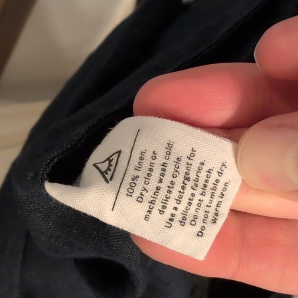 Sleeper Brigitte linen midi navy sz L EUC - Picture 10 of 10